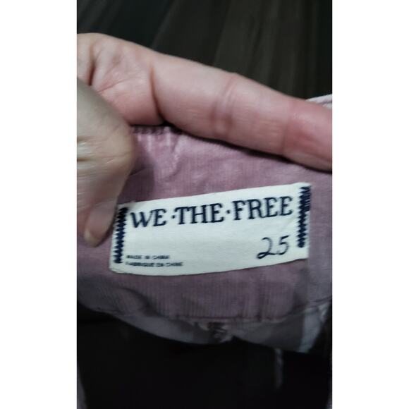 We the Free Jayde cord flare jeans Dusty Rose 25 waist bohemian hippie - Picture 6 of 7